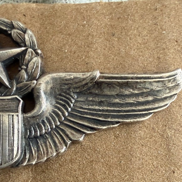 WWII US Air Force USA Senior Pilot Wings Badge - Picture 4 of 10